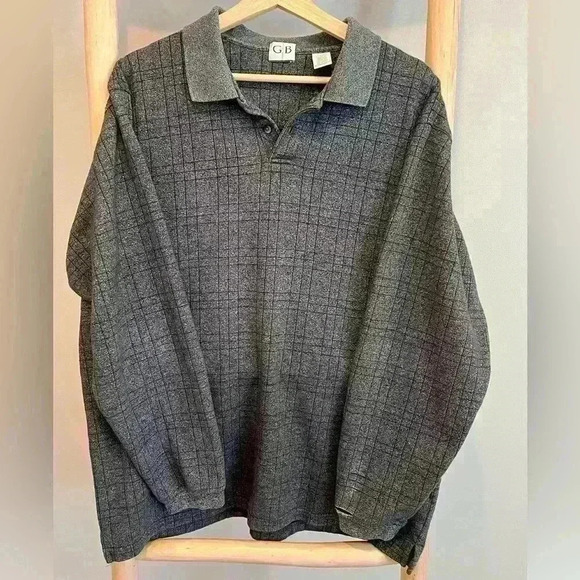 Geoffrey Beene knitted long sleeve polo XL - Picture 1 of 8